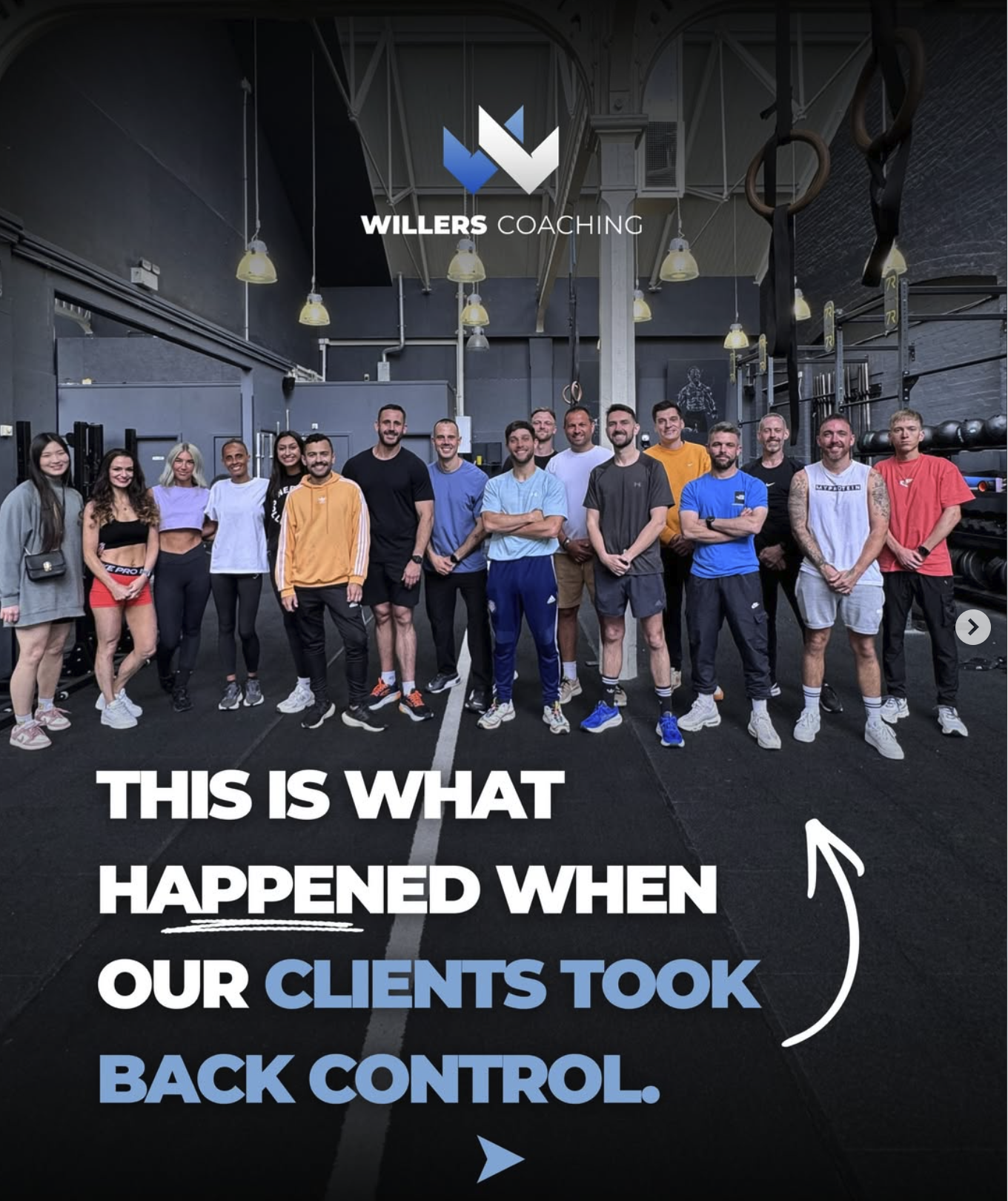 Willers Coaching group client social media post